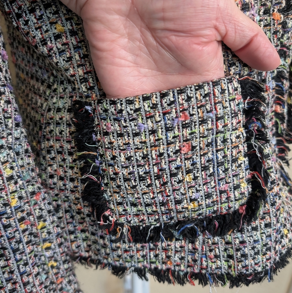 Vintage Multicolor Tweed Blazer - Picture 4 of 7